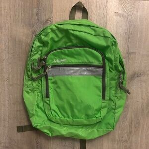 LL Bean Original Day Pack Neon Green Reflective